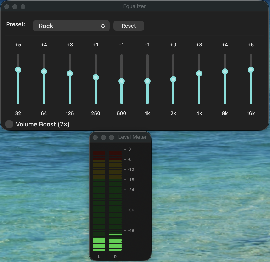 GrooveTag 10-band equalizer with Level Meter and real-time peak display